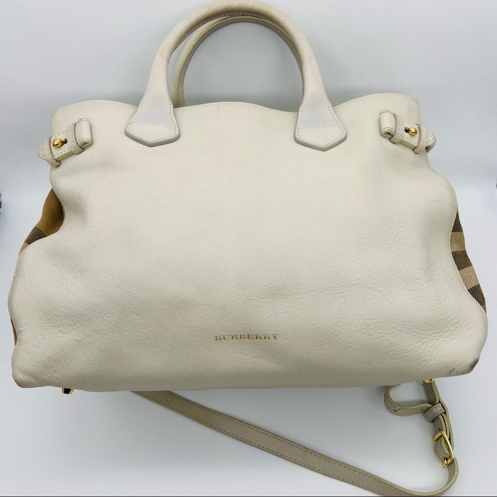 Burberry Medium Banner Leather Tote